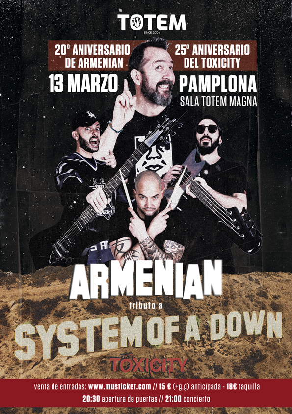 ARMENIAN - Tributo a System of a Down en Pamplona - Pòster
